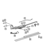 5103663AA - Doors, Door Mirrors and Related Parts: Sliding Door Left Wire Track for Mopar Image