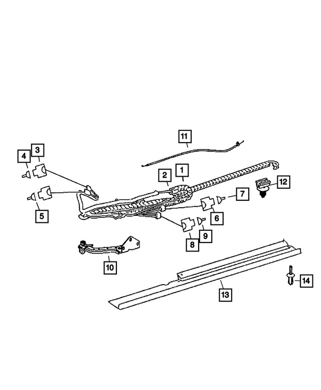 5103663AA - Doors, Door Mirrors and Related Parts: Sliding Door Left Wire Track for Dodge: Sprinter 2500, Sprinter 3500 Image