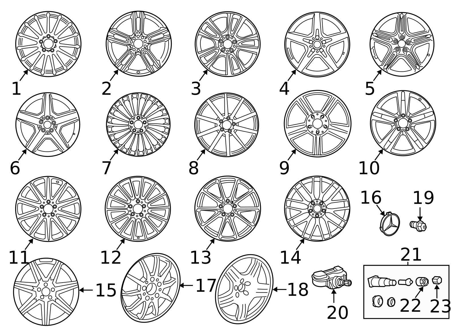 231-401-28-02-7X19 - Wheel Multi-Spoke 48.3 Cm (19 Inch) 2016-2019