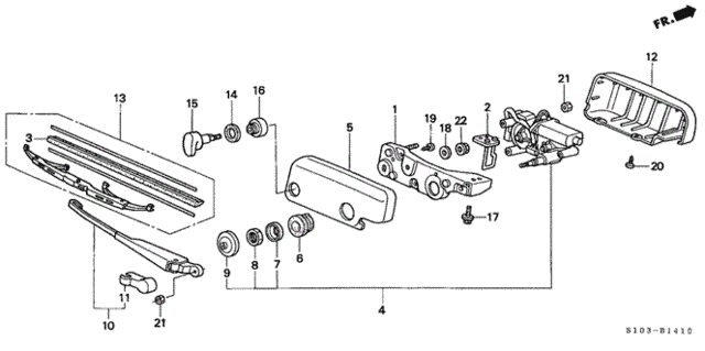 Rear Wiper for 2001 Honda CR-V #0