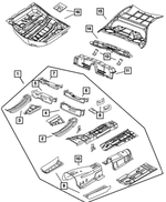 68059589AC - Body Sheet Metal Except Doors: Front Floor Pan for Mopar Image