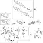 9031154006 - Universals &amp; Rear Axle: Differential Pinion Seal for Toyota: Avalon, Camry, Corolla Cross, RAV4 Image