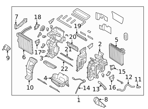 Evaporator & Heater Components for 2017 Kia Forte #0