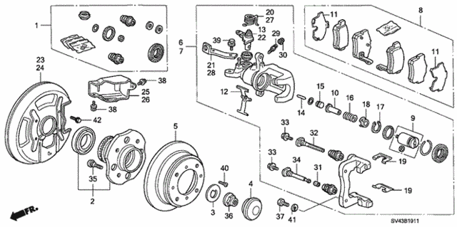 Rear Brake (Ambrake) for 1997 Honda Accord #0