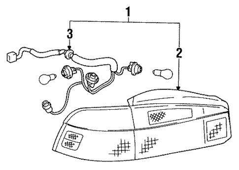 Tail Lamps for 1993 Toyota Paseo #0