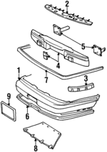 F5VY17K835A - Body: Bumper Cover for Lincoln: Town Car Image