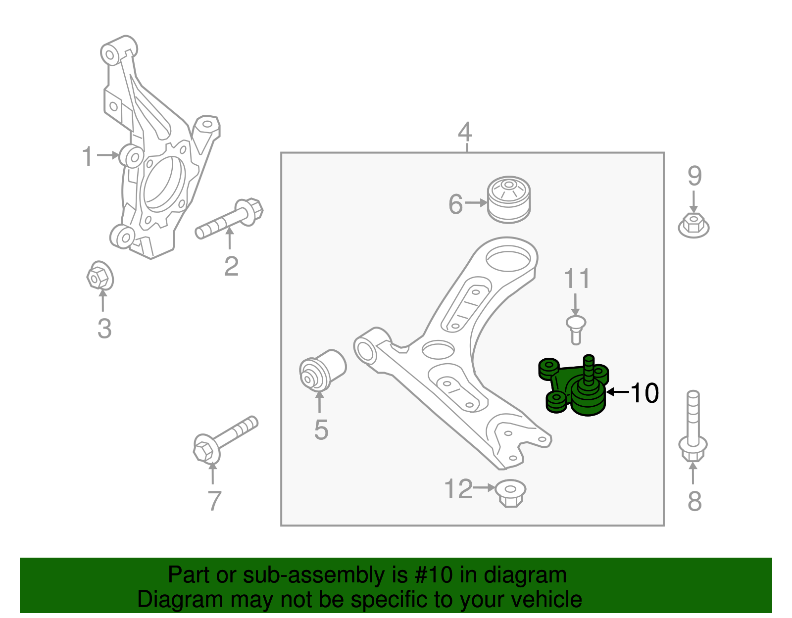 Hyundai - 54530-C1000 - Lower Ball Joint - 2015-2017 Hyundai | OEM ...