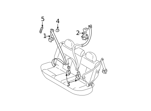 Seat Belt for 2005 Subaru Forester #0