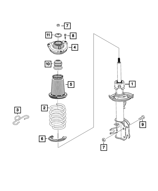 68274361AA - Front Suspension: Shock Tower Cap for Mopar Image