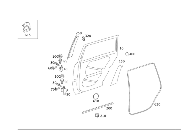 159902501 - Rear Doors: Hexagonal Head Screw for Mercedes-Benz: 180C, 250, 300S, C230, C240, C250, C280, C32 AMG, C320, C350, C55 AMG, C63 AMG, CL550, CL600, CL63 AMG, CL65 AMG, CLS500, CLS55 AMG, CLS550, CLS63 AMG, E320, E500, E55 AMG, E550, GL320, GL550, Maybach S550, Maybach S560, Maybach S600, Maybach S650, ML320, ML350, ML450, ML500, ML550, ML63 AMG, R320, R350, R500, S350, S400, S450, S500, S550, S550e, S560, S600, S63 AMG, S65 AMG, SL500, SL55 AMG, SL550, SL600, SL63 AMG, SL65 AMG Image image