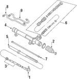 E8DZ3548A - Steering: Gear Housing for Ford: Taurus | Mercury: Sable Image