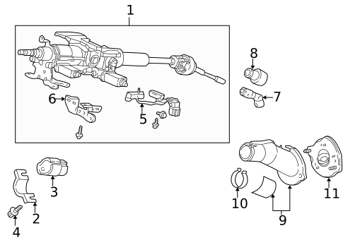 Steering Column Components for 2004 Acura RL #0