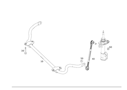 Front Torsion Bar for 2013 Mercedes-Benz GLK350 #0