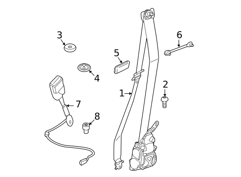 Front Seat Belts for 2021 BMW 750i xDrive #0