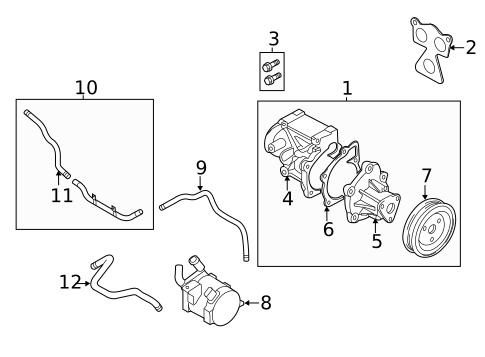 Water Pump for 2012 Kia Optima #0