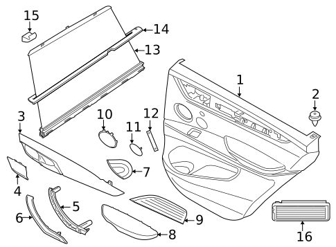 Interior Trim - Rear Door for 2017 BMW X6 #0