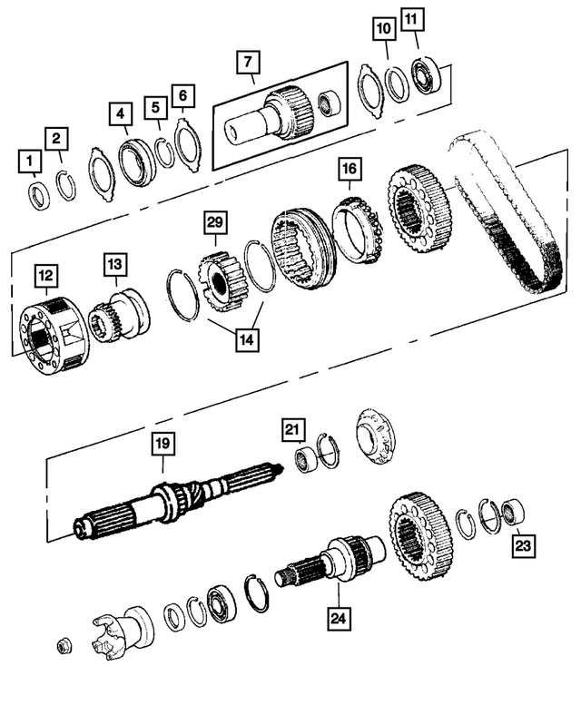 5103489AA - Transfer Case Model 271 [DH1]: Output Shaft Bearing for Mopar Image