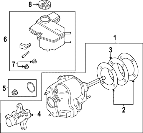 Master Cylinder - Components On Dash Panel for 2023 Porsche 911 #0