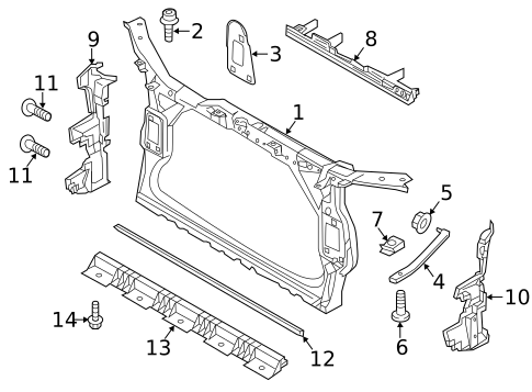 Radiator Support for 2009 Audi Q5 #0