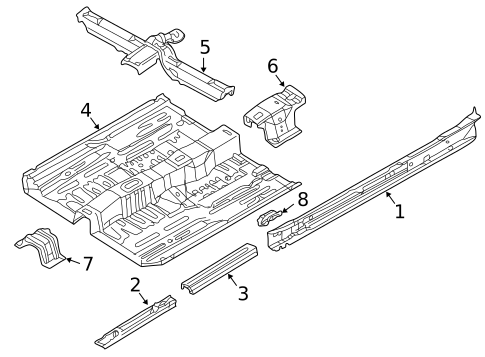 Floor & Rails for 2004 INFINITI I35 #0