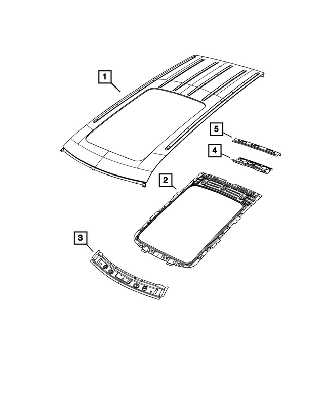 « 68361195AB – Body Sheet Metal Except Doors : Toit Panneau pour Mopar Image »
