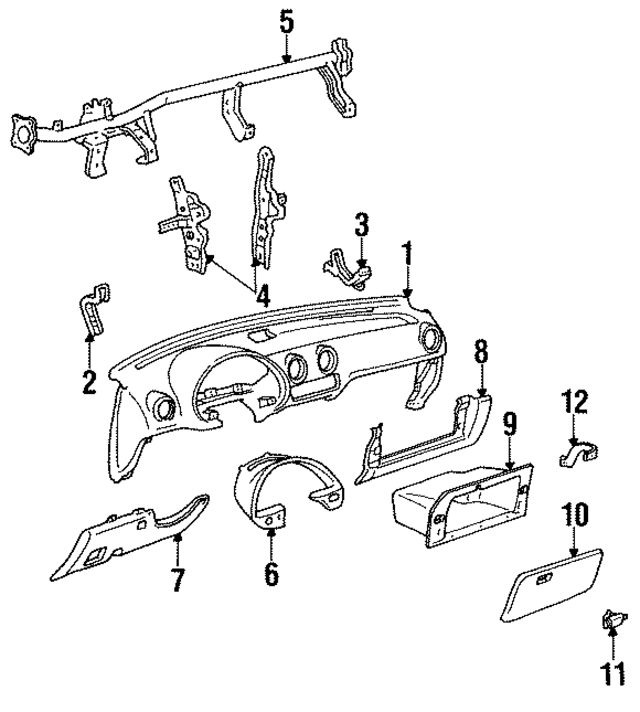 5530616090 - : Instrument Panel Brace for Toyota Image