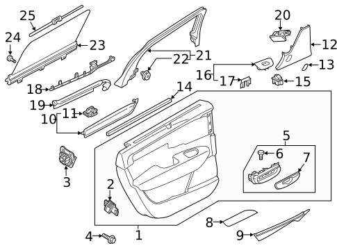 Interior Trim - Rear Door for 2017 Volvo V90 Cross Country #1