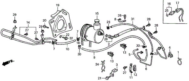P.S. Hose - Pipe 4DR for 1985 Honda Civic #0