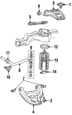 12524204 - Suspension: Upper Control Arm for Buick: Commercial Chassis, Electra, LeSabre, Roadmaster | Cadillac: Brougham, DeVille, Fleetwood | Chevrolet: Caprice, Impala | Oldsmobile: 98, Custom Cruiser, Delta 88 | Pontiac: Parisienne, Safari Image