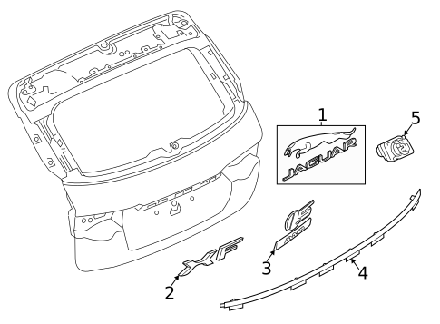 Exterior Trim - Lift Gate for 2018 Jaguar XF #0