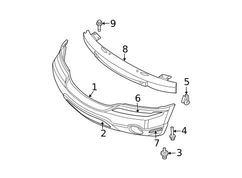 Bumper & Components - Front for 2004 Chrysler Pacifica #0