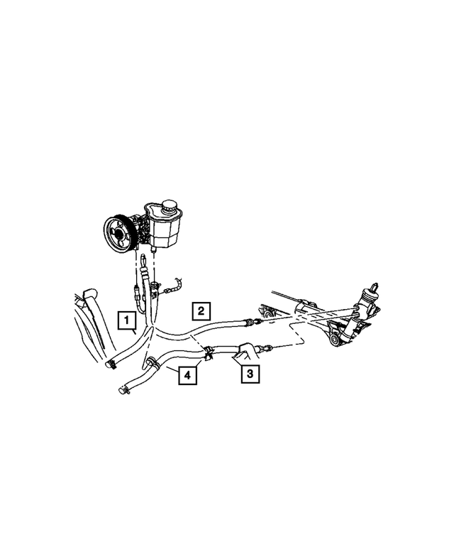 52113548AB - Steering: Power Steering Return Hose for Mopar Image image