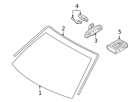 Glass - Windshield for 2006 BMW M6 #0