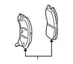 1710876 - Brakes: ACDelcoâ„¢ Brake Pads for Cadillac: CTS, STS | Chevrolet: Camaro | Pontiac: G8 Image