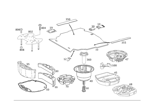 Luggage Compartment Covering for 2005 Mercedes-Benz C55 AMG #0