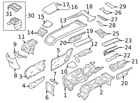 Front Console for 2019 Volvo S90 #3