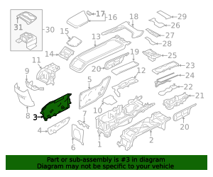 Console Panel 39827366 - Interior Organization Restored | AutoNation Parts