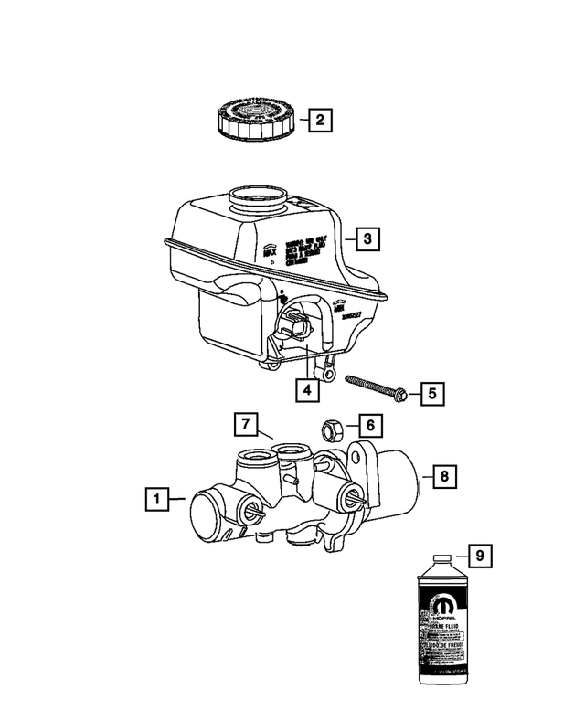 68048549AB - Brakes: Brake Master Cylinder Reservoir for Mopar Image image