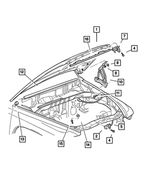 55255448AF - Body Sheet Metal Except Doors: Hood Hinge, Right for Mopar Image