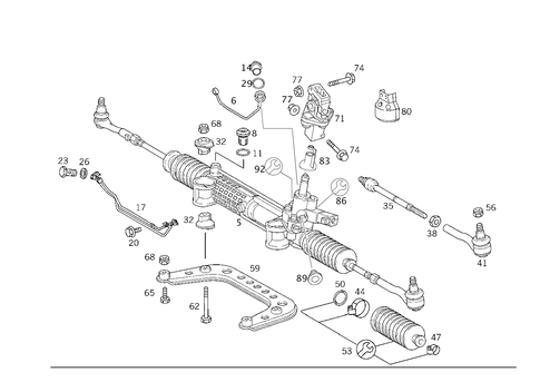 Steering Gear and Steering Linkage for 1999 Mercedes-Benz E430 #0