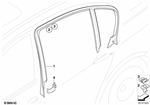 51347060222 - : Cover, Window Frame, Door Rear Right for BMW Image