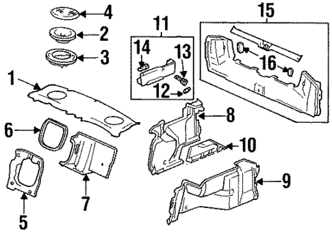 Interior Trim - Rear Body for 1993 Honda Prelude #0