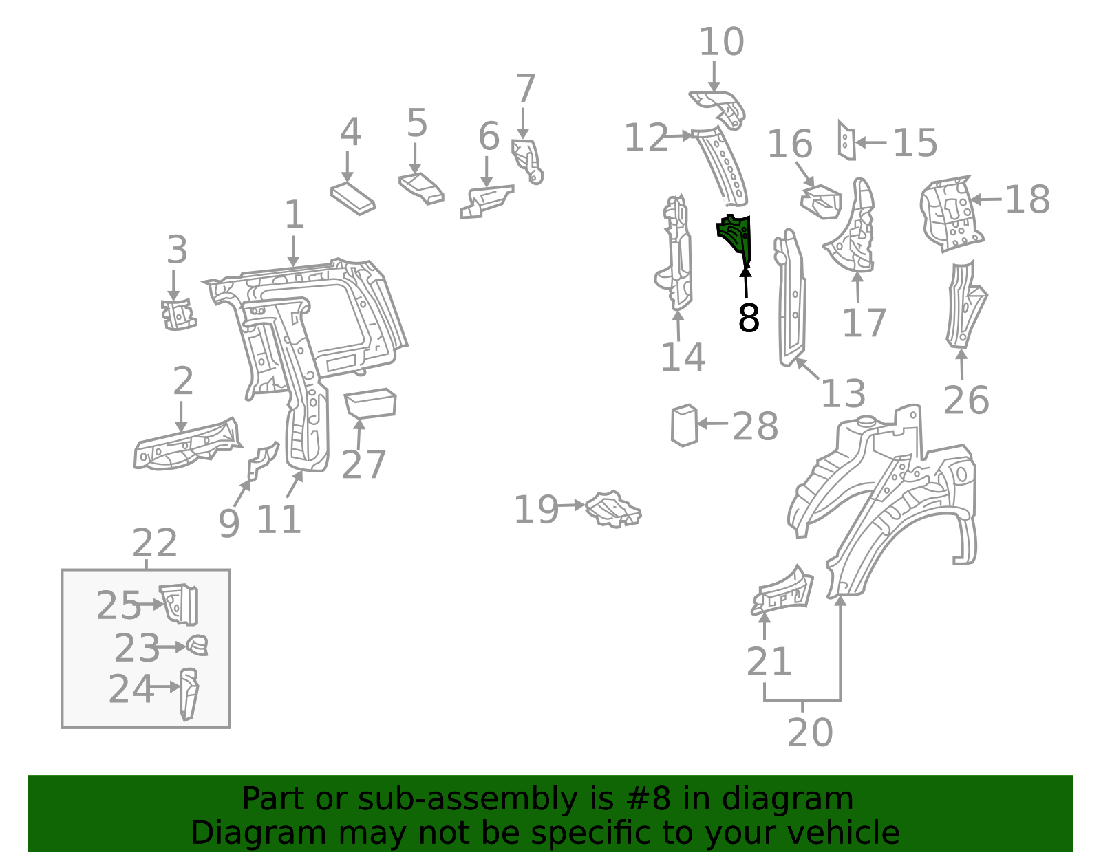 61761 2004-2007 Toyota Highlander Belt Reinforced 61761-48010 | MotorMotor
