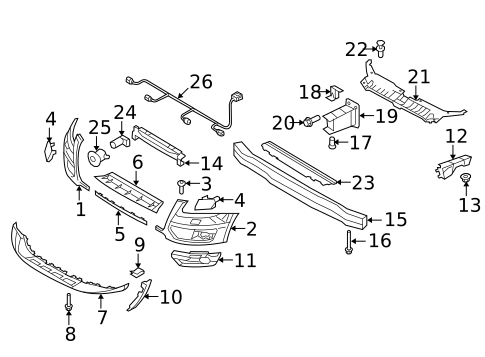 Bumper & Components - Front for 2010 Audi Q5 #0