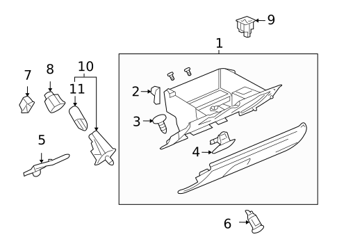 Glove Box for 2004 Cadillac XLR #0