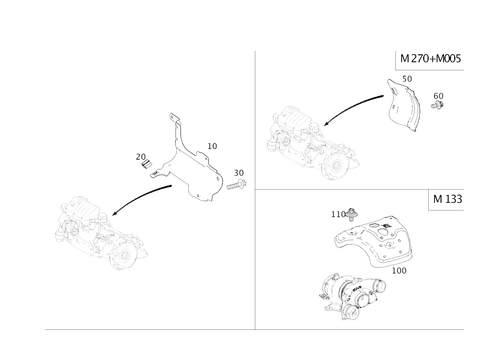 Shielding and Soundproofing At Engine, Transmission, Front Axle Transmission for 2019 Mercedes-Benz GLA250 #0