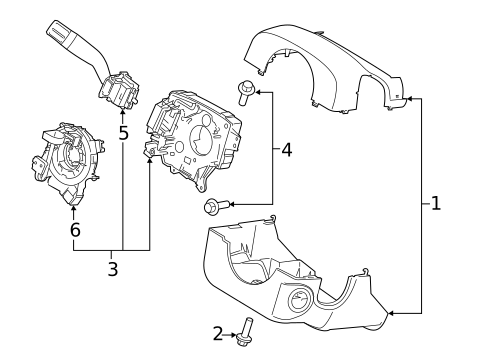 Shroud, Switches & Levers for 2015 Ford F-150 #0