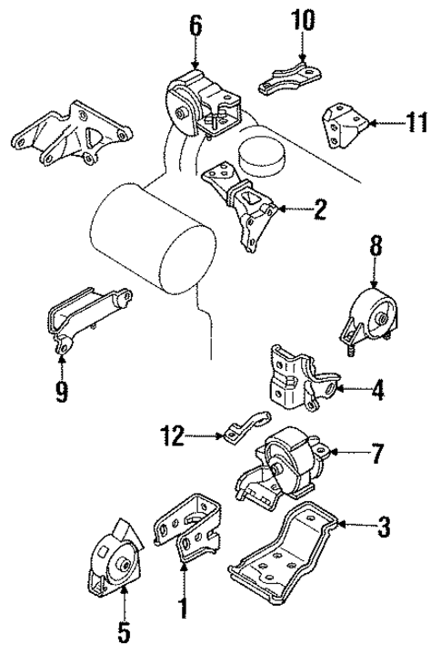 Engine Mounting for 1989 Toyota Corolla #0