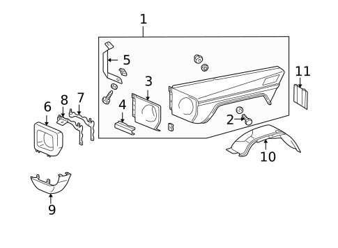 Fender & Components for 2005 Mercedes-Benz G55 AMG #0