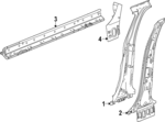 42827671 - Body: Center Pillar Reinforced for Chevrolet: Trax Image